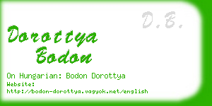 dorottya bodon business card